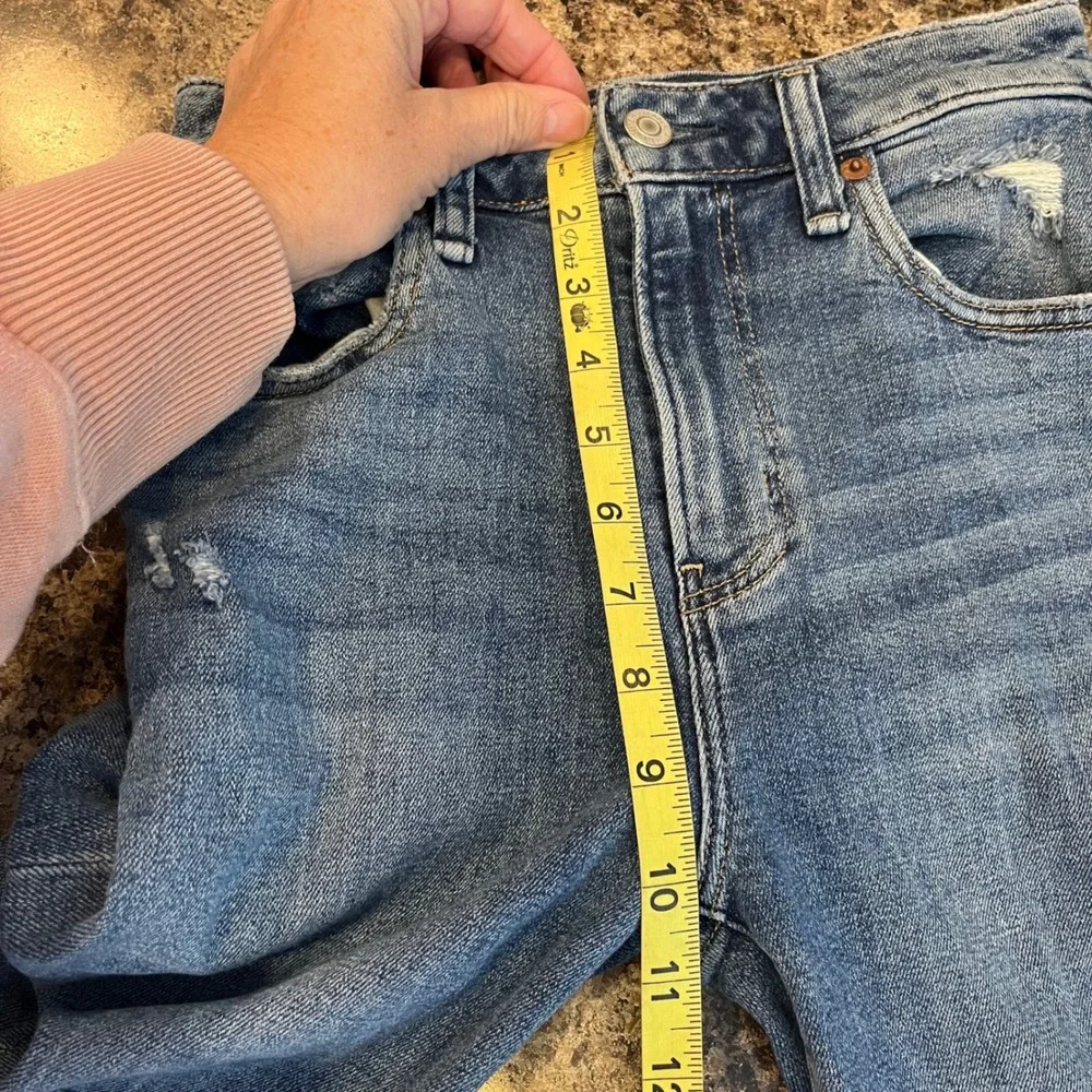 Abercrombie Fitch The Super‎ Skinny Ankle High Rise Distressed Jeans Size 25